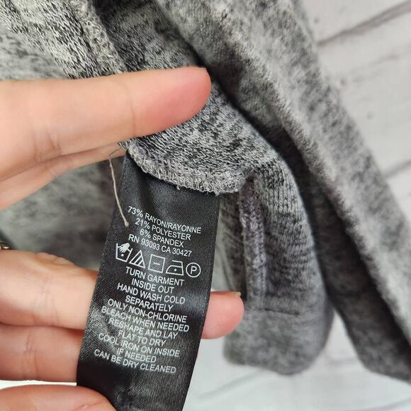 Nic+Zoe Womens Gray Open Front Long Sleeve Knit Rayon Blend Cardigan Medium - Picture 10 of 10